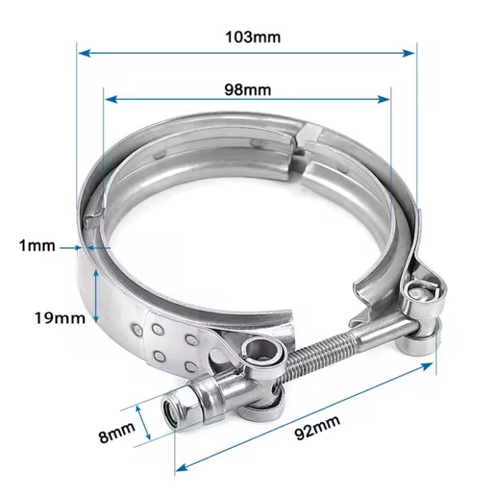 Locking hose clamp pull ring