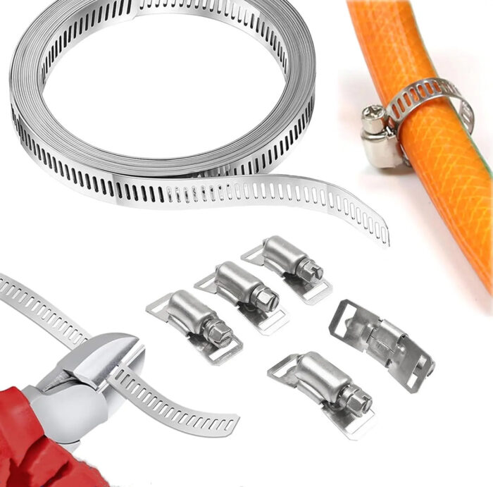 201/304 stainless steel 50m long worm gear hose clamp can accept customization