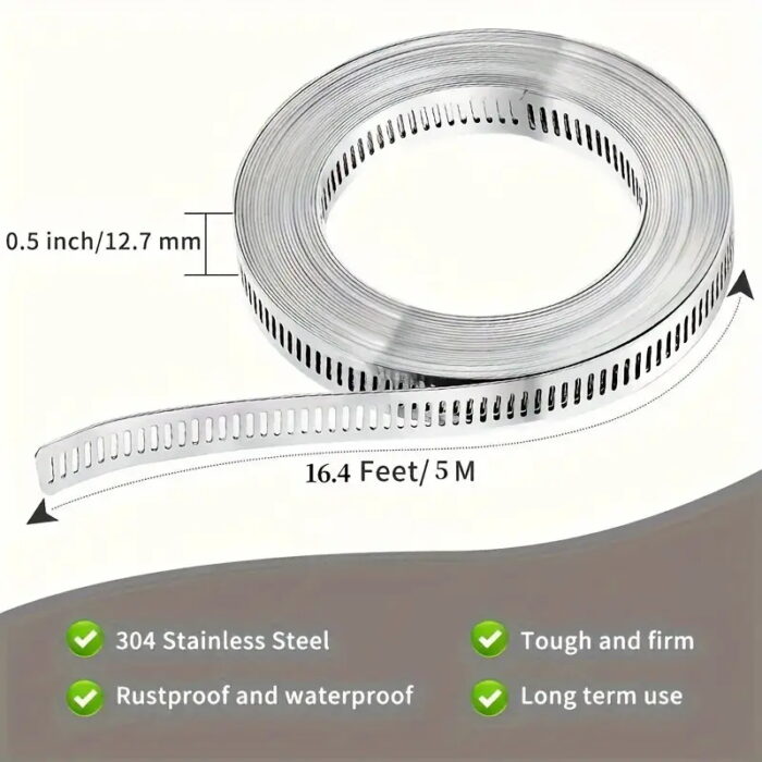 Heavy Duty Adjustable 304 Stainless Steel Hose Clamp