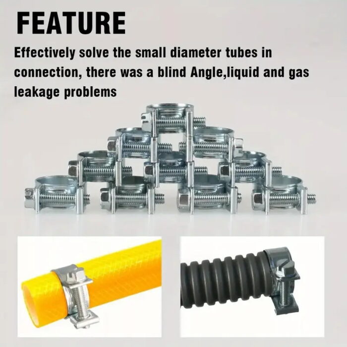 Fuel injection gas line hose clamp