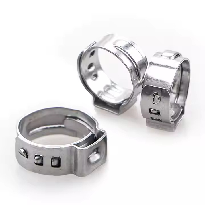 304 Pex stainless steel single ear hose clamp